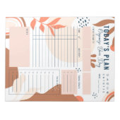 Modern Brown-Beige Daily Planner Notitieblok (Voorkant)