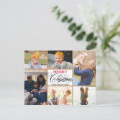 Modern Brown beige Elegant Script Gold Snowflakes Feestdagenkaart (Staand voorkant)