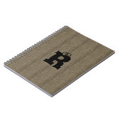 MODERN Brown Black CUTE Spiral Photo Notitieboek (Linkerzijde)