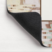 Modern Brown Blue Green Abstract Muismat (Hoek)