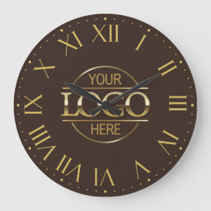 Modern Brown Branded Bedrijf Business Logo Custom Grote Klok
