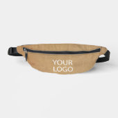 Modern Brown Business Logo Naam Fanny Pack Heuptasje (Voorkant)