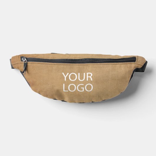 Modern Brown Business Logo Naam Fanny Pack Heuptasje (Liggend)