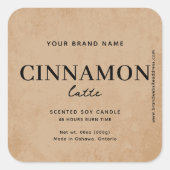 Modern Brown Coffee Rustic Label (Voorkant)