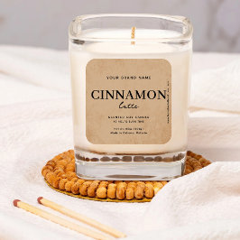 Modern Brown Coffee Rustic Label