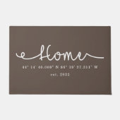 Modern Brown Custom Home GPS-coördinaten Deurmat (Voorkant)