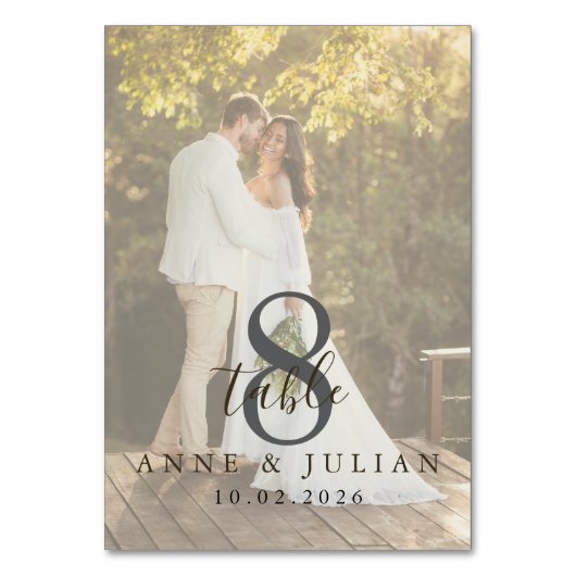 Modern Brown Daytime Wedding Table Seating Chart Kaart (Achterkant)