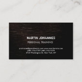 Modern Brown Fitness Trainer Sport Visitekaartje (Achterkant)