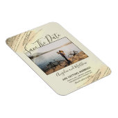 Modern Brown Gold Glitter Spark bespaart op datum  Magneet (Rechterzijde)