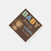 Modern Brown Lion Oerwoud Animal Boy Baby shower Servet (Hoek)