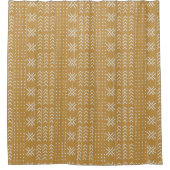 Modern Brown Mud Cloth African Pattern Douchegordijn (Voorkant)