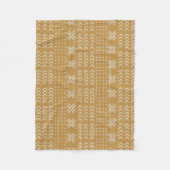 Modern Brown Mud Cloth African Pattern Fleece Deken (Voorkant)