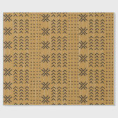 Modern Brown Mudcloth African Pattern Cadeaupapier (Vlak)