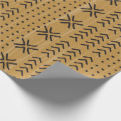 Modern Brown Mudcloth African Pattern Cadeaupapier (Hoek)