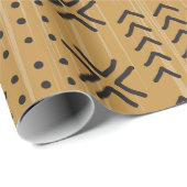 Modern Brown Mudcloth African Pattern Cadeaupapier (Rol Hoek)