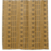 Modern Brown Mudcloth African Pattern Douchegordijn (Voorkant)