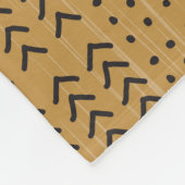 Modern Brown Mudcloth African Pattern Fleece Deken (Hoek)