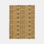 Modern Brown Mudcloth African Pattern Fleece Deken (Voorkant)