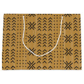 Modern Brown Mudcloth African Pattern Groot Cadeauzakje (Voorkant)