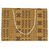 Modern Brown Mudcloth African Pattern Groot Cadeauzakje (Achterkant)