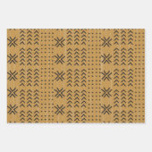 Modern Brown Mudcloth African Pattern Inpakpapier Vel (Voorkant 3)
