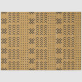 Modern Brown Mudcloth African Pattern Tissuepapier (Voorkant)
