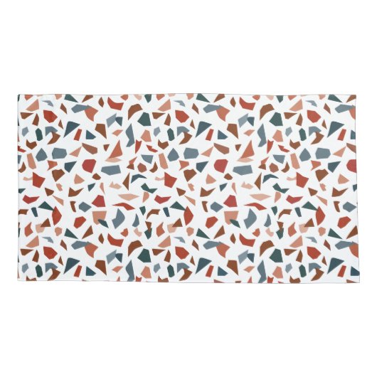 Modern Brown Pattern Monogram Kussensloop (Achterkant)