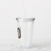 Modern Brown persoonlijke vader opgericht Acryl Drinkbeker (Links)