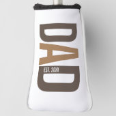 Modern Brown persoonlijke vader opgericht Golfheadcover (Draai 90)