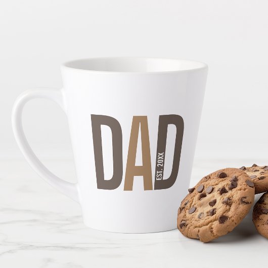 Modern Brown persoonlijke vader opgericht Latte Mok