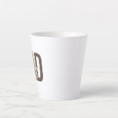 Modern Brown persoonlijke vader opgericht Latte Mok (Voorkant)