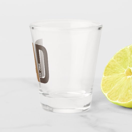 Modern Brown persoonlijke vader opgericht Shot Glas (Rechts)