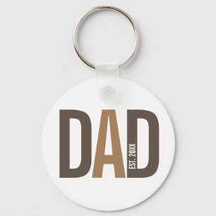 Modern Brown persoonlijke vader opgericht Sleutelhanger