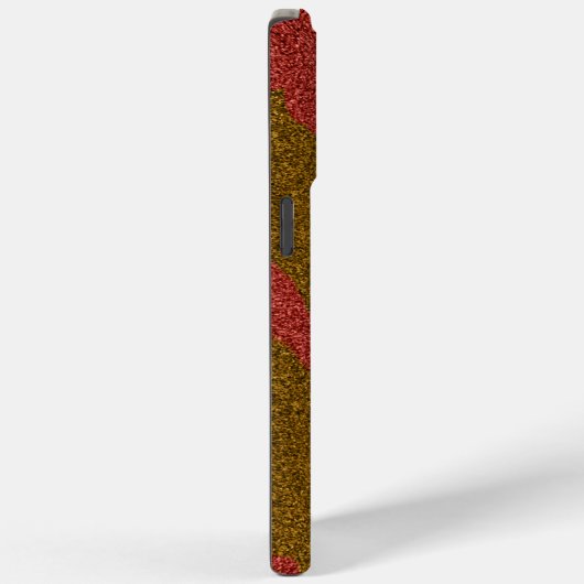 Modern  Brown &Pink Glitter Personalized Name Case-Mate iPhone Case (Achterkant / Rechts)