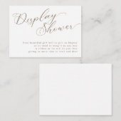 Modern Brown Script Vrijgezellenfeest Display Show Informatiekaartje (Voorkant / Achterkant)