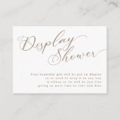 Modern Brown Script Vrijgezellenfeest Display Show Informatiekaartje (Voorkant)