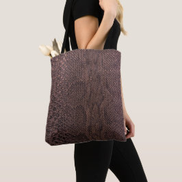 Modern Brown Snakeskin Pattern Canvas tas
