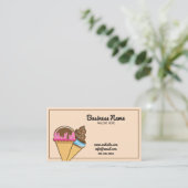 Modern Brown Sprinkles Ice Cream and Confectionery Visitekaartje (Staand voorkant)