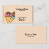 Modern Brown Sprinkles Ice Cream and Confectionery Visitekaartje (Voorkant / Achterkant)