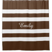 Modern Brown Stripes Pattern Douchegordijn (Voorkant)