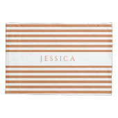 Modern Brown Stripes Pattern Kussensloop (Achterkant)