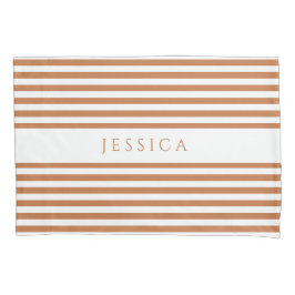 Modern Brown Stripes Pattern Kussensloop