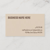 Modern Brown Tan Ten Visits Loyalty Punch Card (Achterkant)