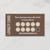 Modern Brown Tan Ten Visits Loyalty Punch Card (Voorkant)