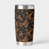 Modern Brown Tortoise Shell Stylish Geïsoleerde Drinkbeker (Achterkant)