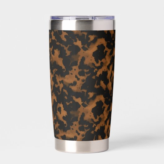 Modern Brown Tortoise Shell Stylish Geïsoleerde Drinkbeker (Voorkant)