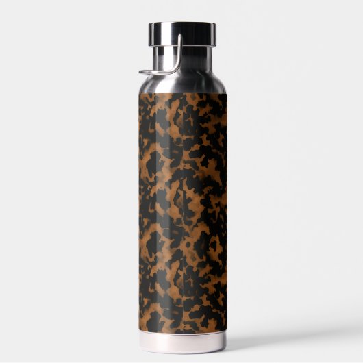 Modern Brown Tortoise Shell Stylish Waterfles (Rechts)