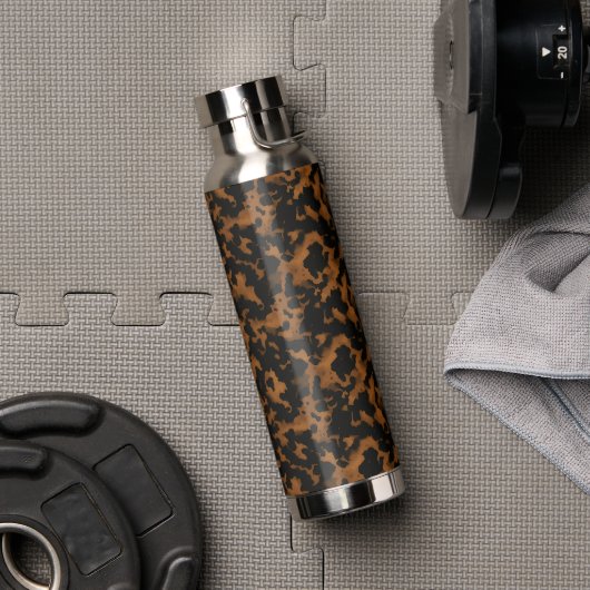 Modern Brown Tortoise Shell Stylish Waterfles (Sportschool (Gedraaid)  )