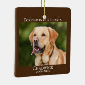 Modern Brown voegt foto's toe Keramisch Ornament (Rechts)