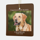 Modern Brown voegt foto's toe Keramisch Ornament (Links)